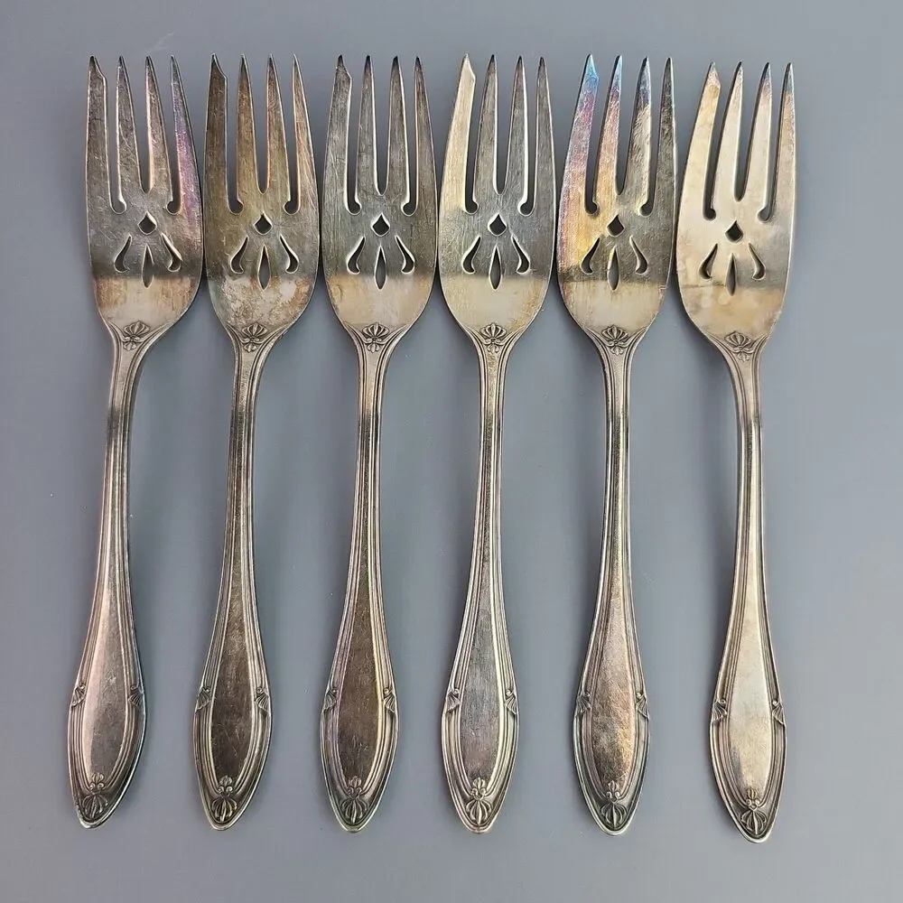 Vintage GORHAM Providence Salad Forks silverplate Lot Of 6